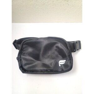 Fabletic Black Belt Bag Crossbody Adjustable Strap Multiple Compartments Size 1L